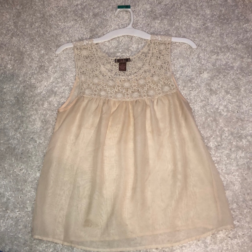 Sheer Lace Tank Top